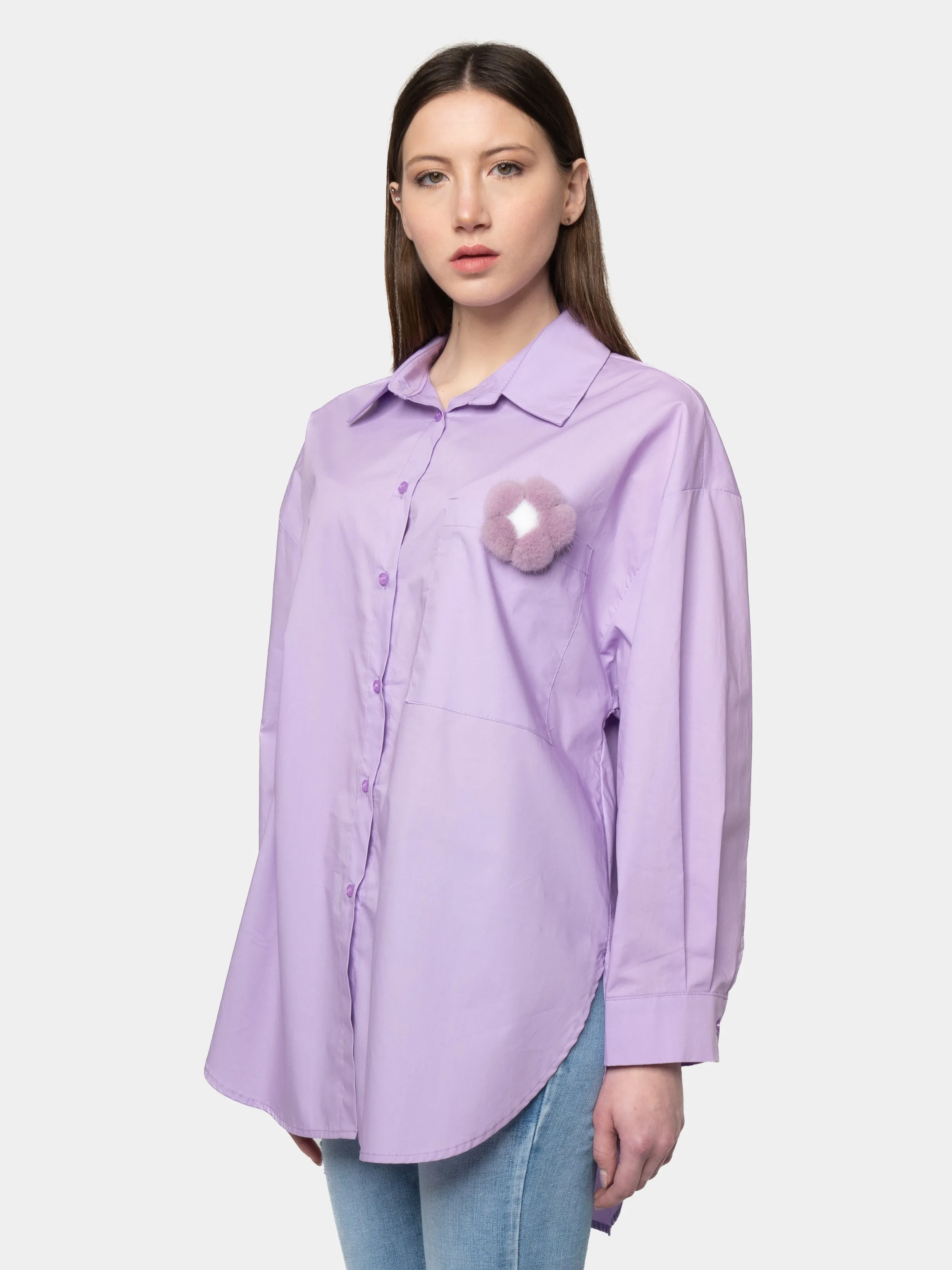 BORABORA - Lilac Cotton Shirt