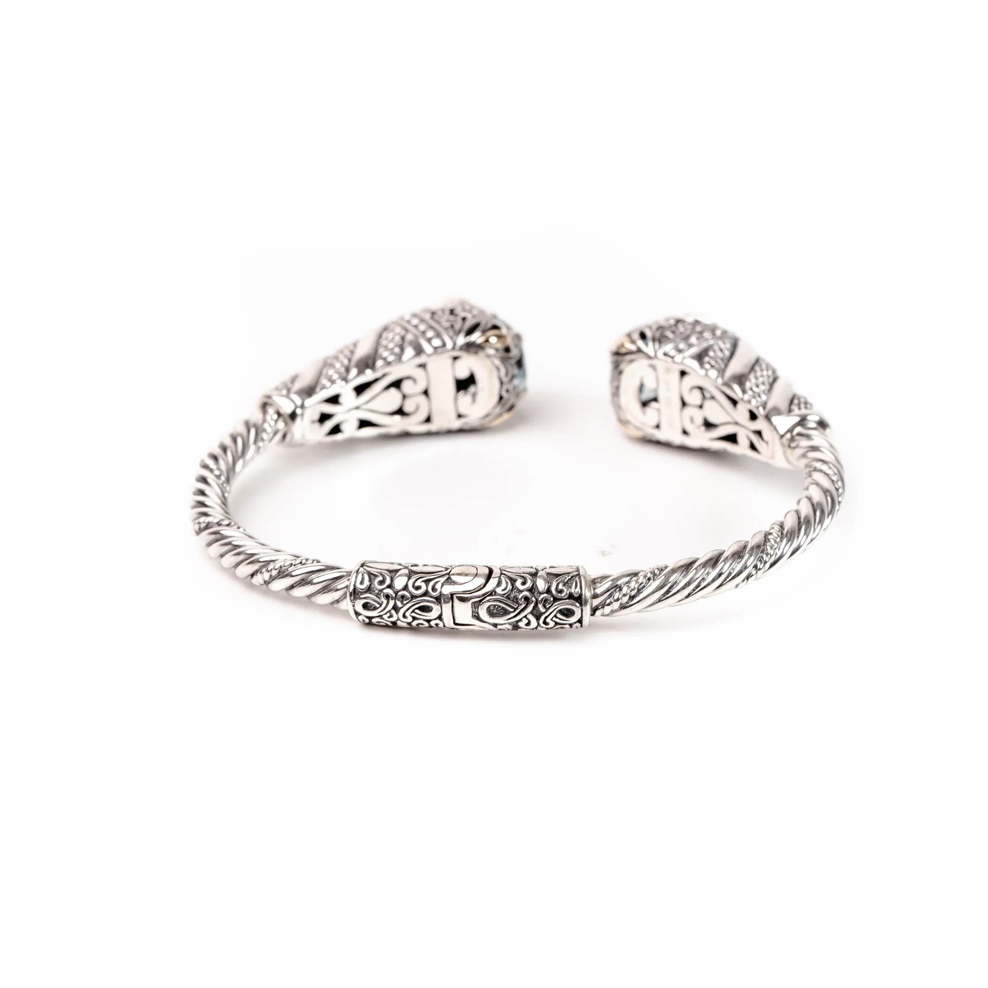 Bracelet Blue Topaz Two Tone Night Blue