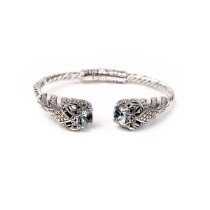 Bracelet Blue Topaz Two Tone Night Blue