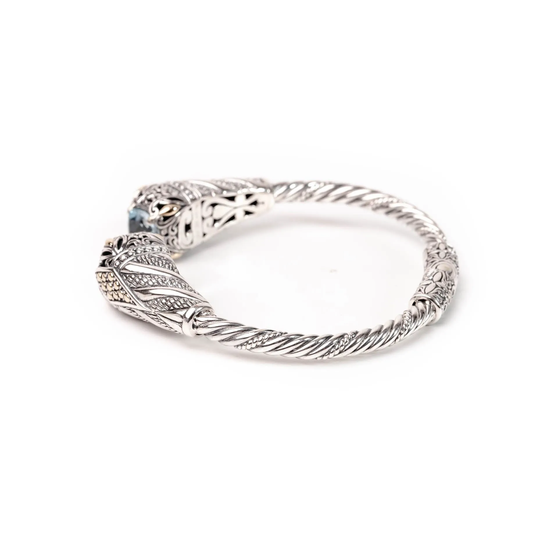 Bracelet Blue Topaz Two Tone Night Blue