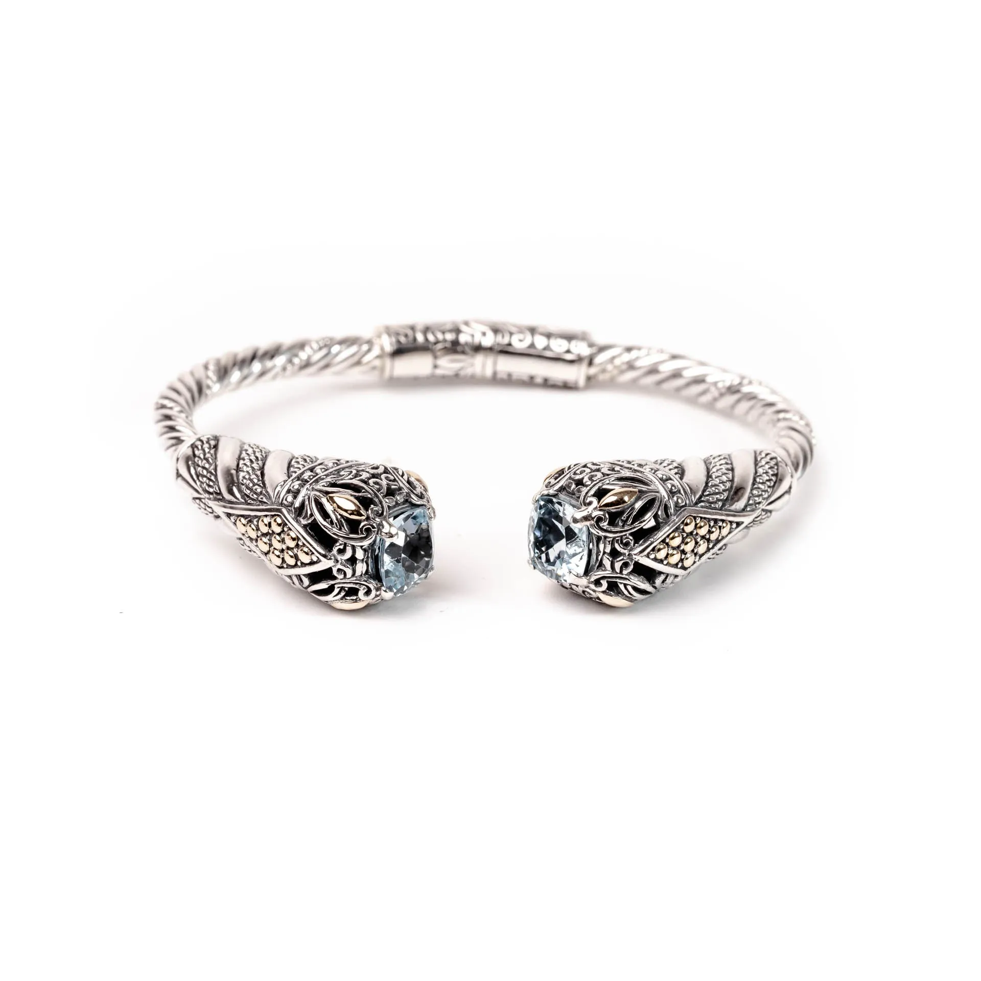Bracelet Blue Topaz Two Tone Night Blue