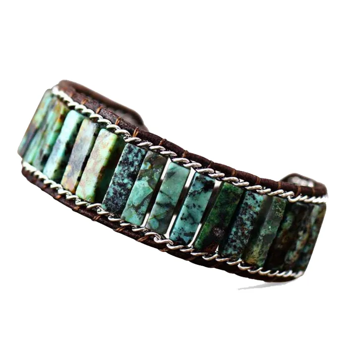 Bracelet Manchette en Turquoise Océanique Pour Créativité et Prédiction