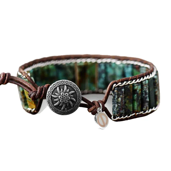 Bracelet Manchette en Turquoise Océanique Pour Créativité et Prédiction
