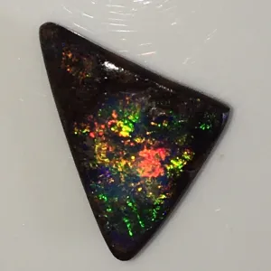 Bright Orange Green Multi Coloured solid boulder opal
