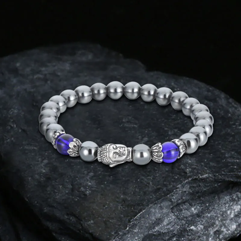 Buddha Statue Stainless Steel Bead Bracelet