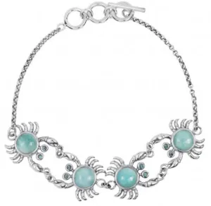 Caribbean Larimar Crab Bracelet - Miami