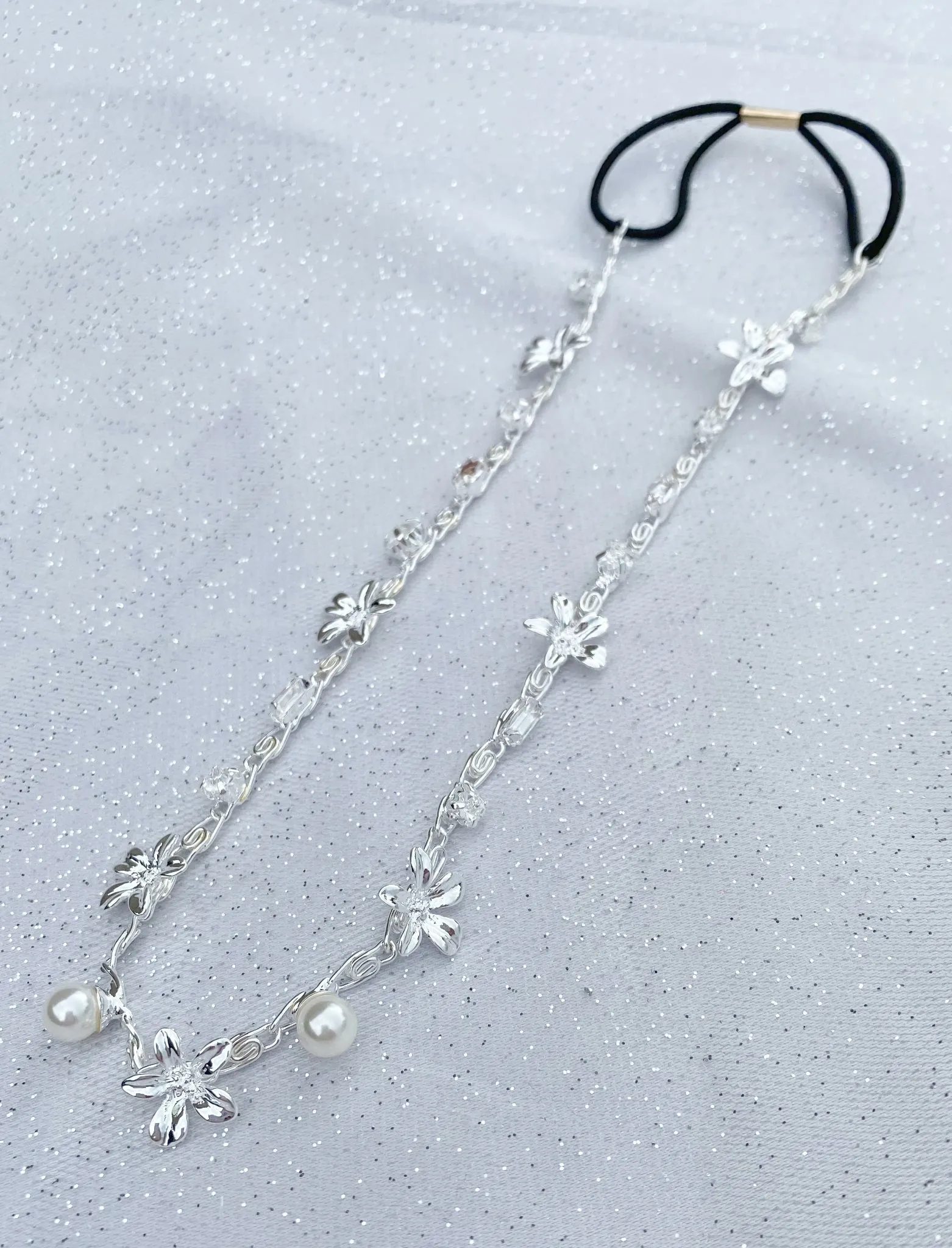 Chain Headband with Pearls