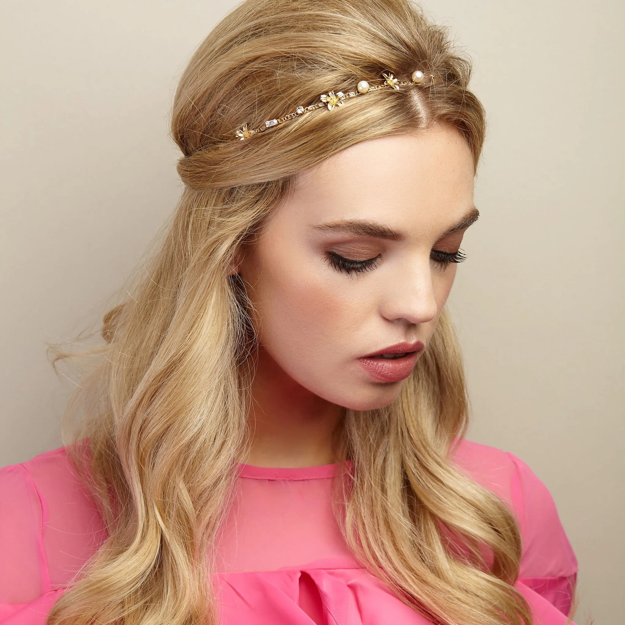 Chain Headband with Pearls