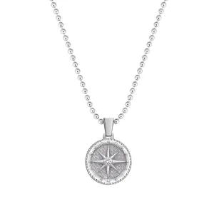Compass Necklace - Solid Silver  (Pendant Only)