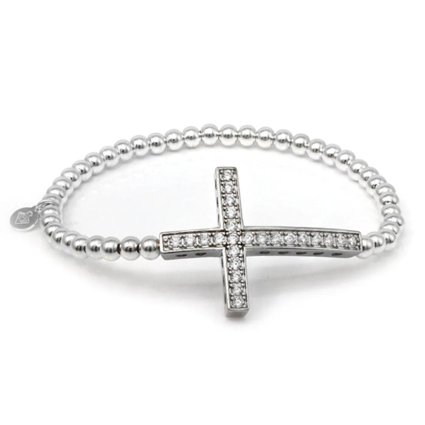 Cross Ball Bracelet - Silver