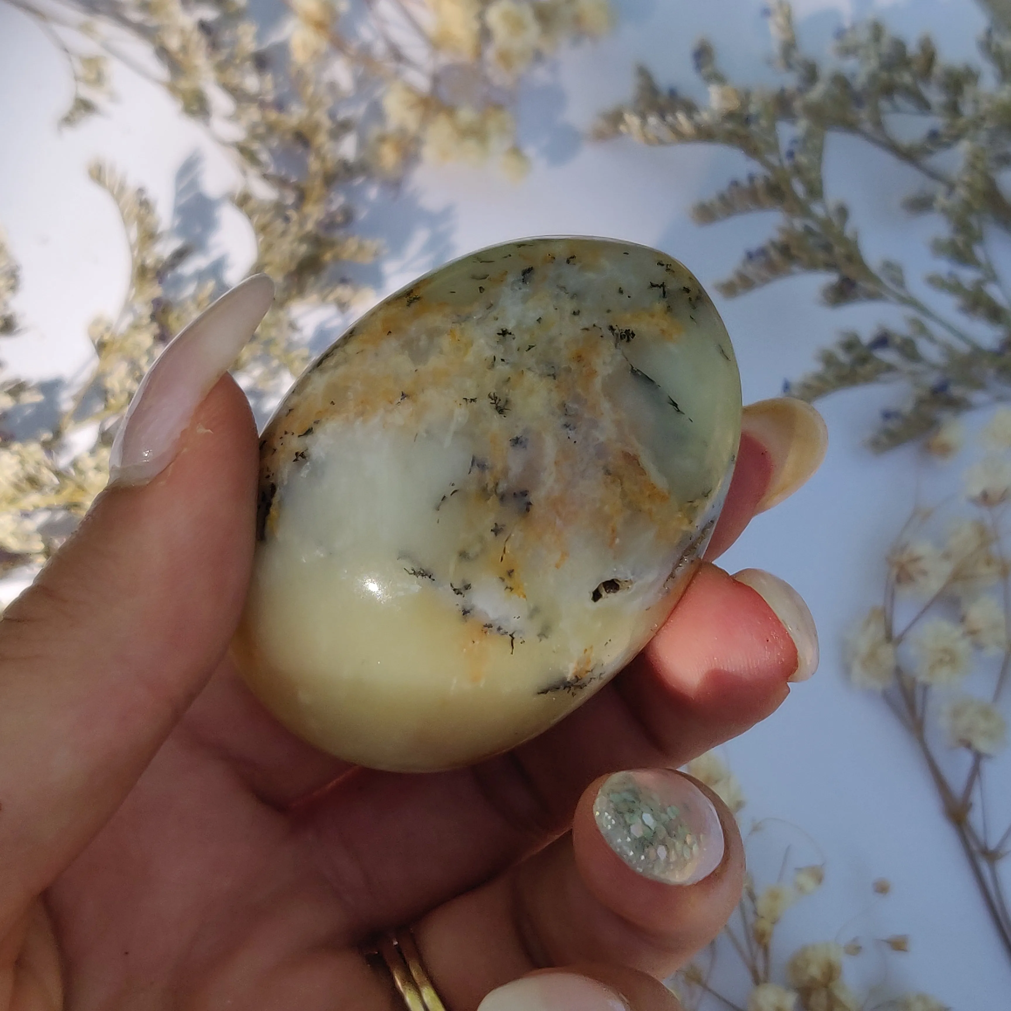 Dendritic Opal Palm Stone (#25)