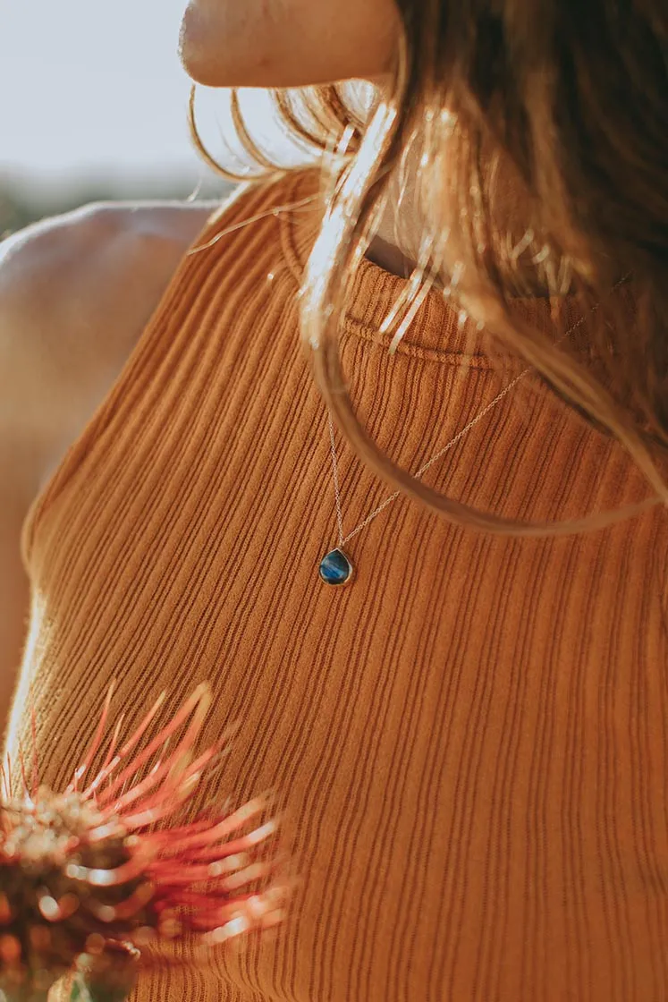 Dew Drop Necklace - Labradorite