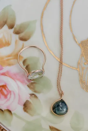 Dew Drop Necklace - Labradorite