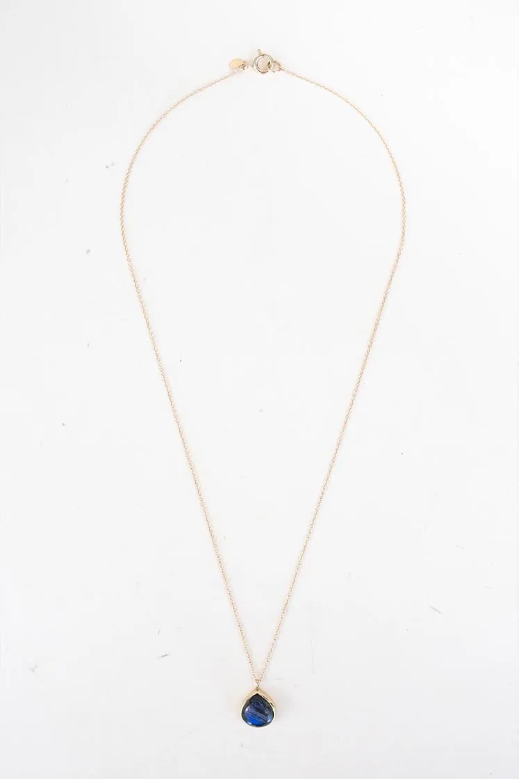 Dew Drop Necklace - Labradorite