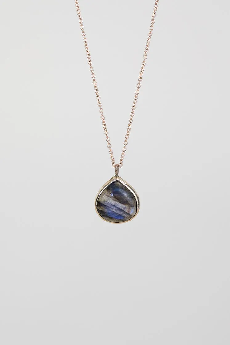 Dew Drop Necklace - Labradorite