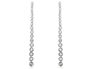 Diamond Bezel Set Dangle Earrings