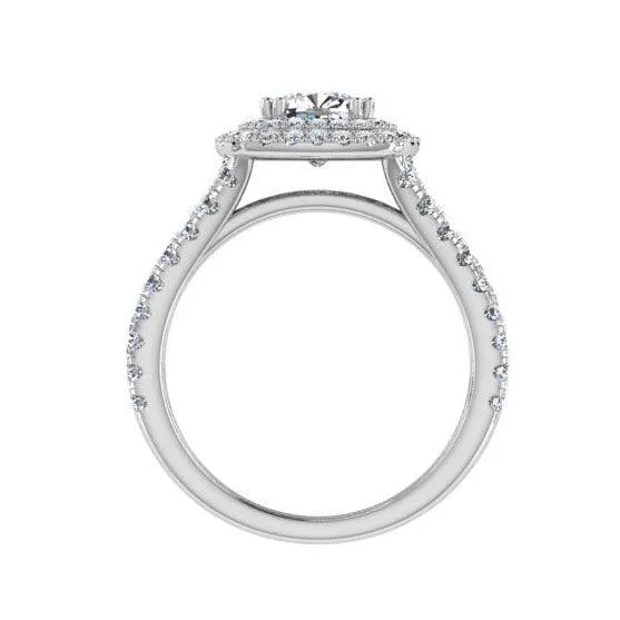 Diamond Engagement Ring and Wedding Band Set 0.95ctw