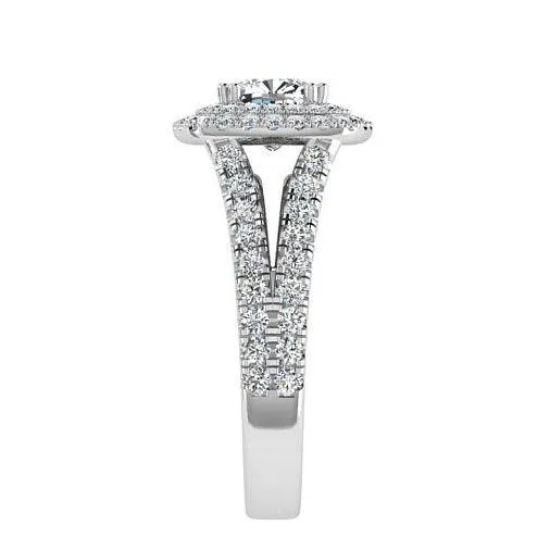 Diamond Engagement Ring and Wedding Band Set 0.95ctw
