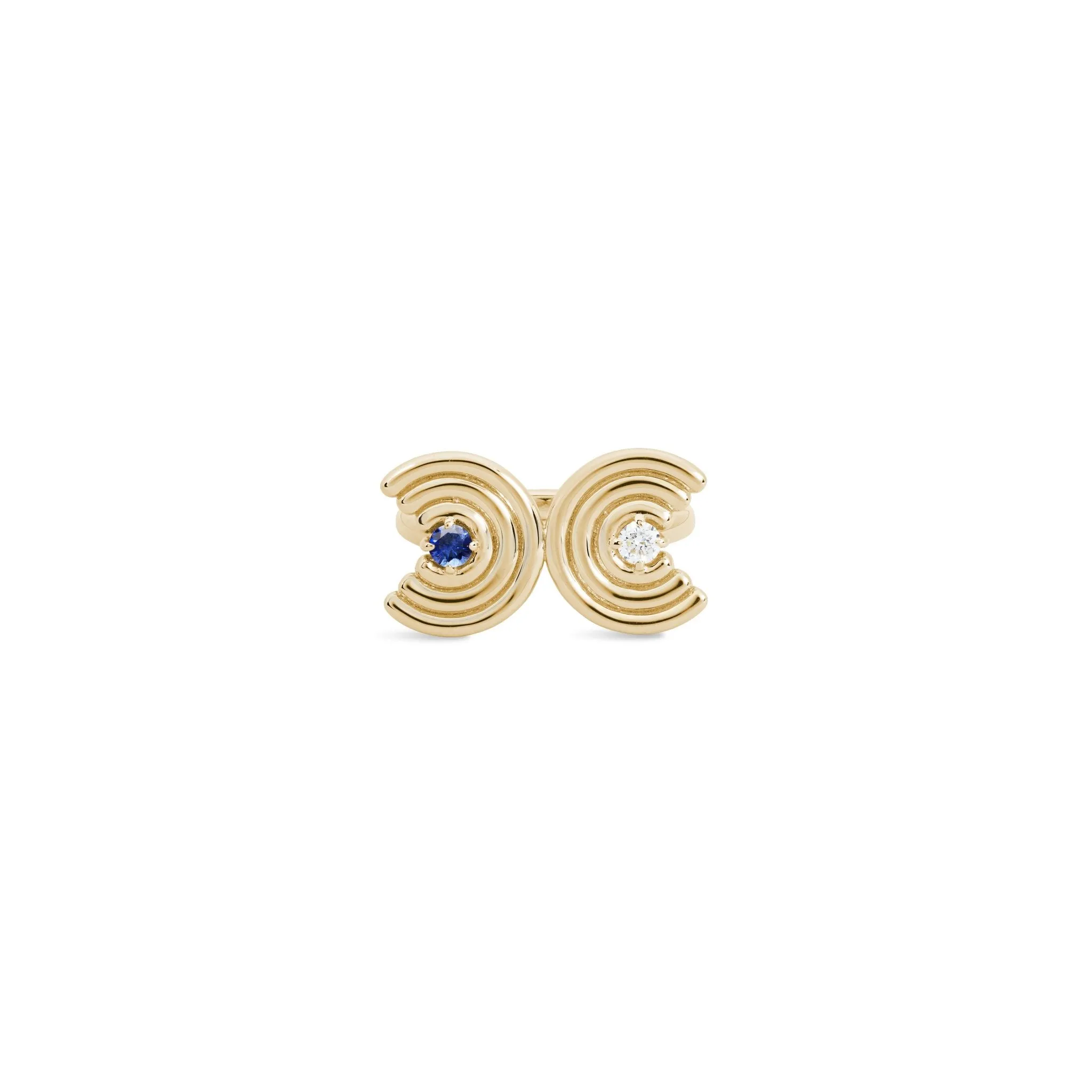 Double Revival Ring - Birthstone and Diamond