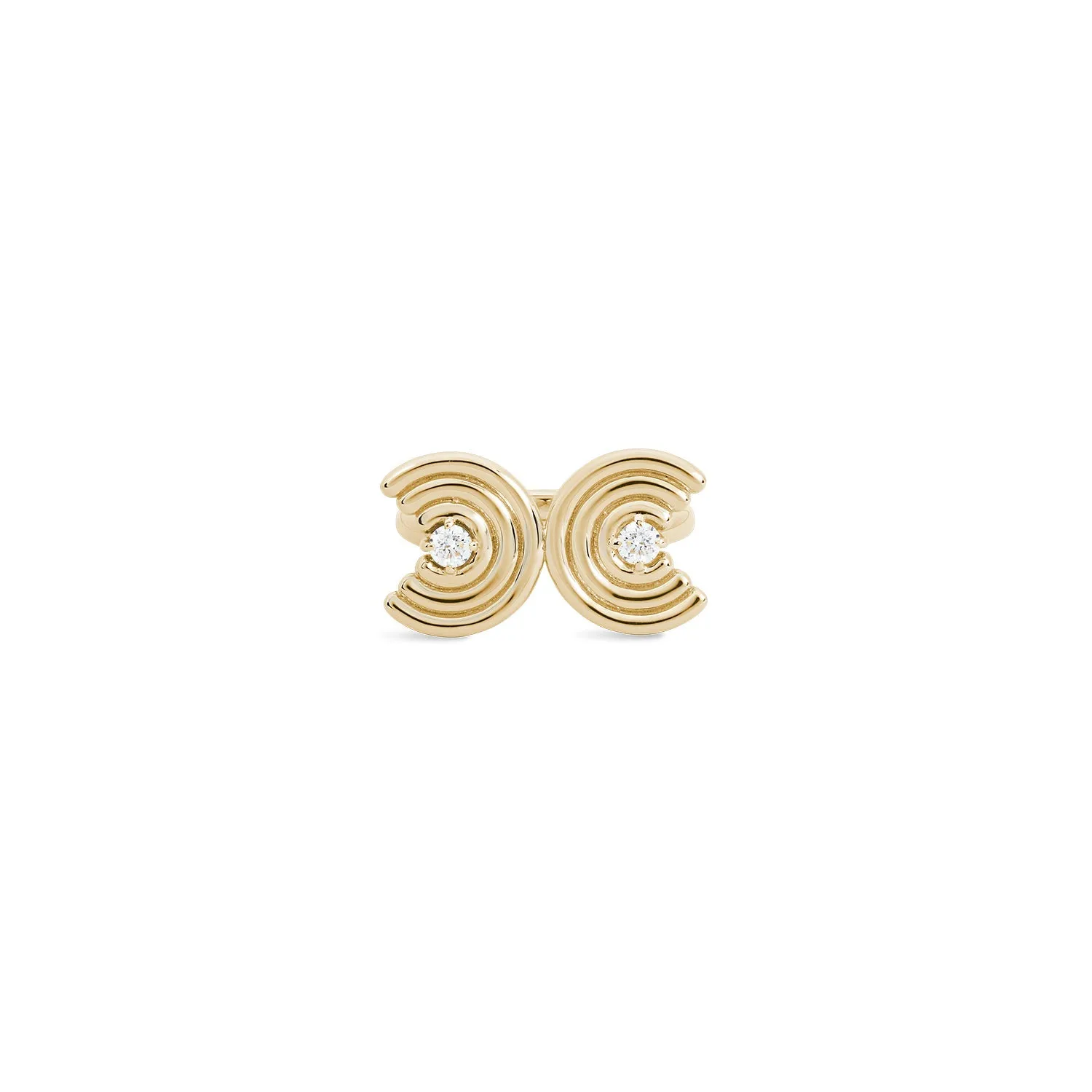 Double Revival Ring - Birthstone and Diamond