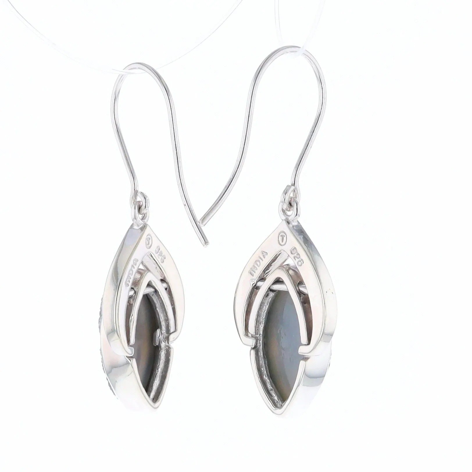 Druzy Quartz Sterling Silver Dangle Earrings