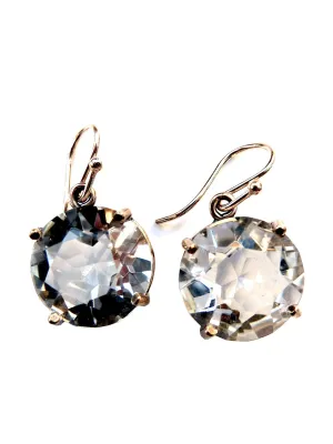 Earrings Bling Drop Rock Crystal Quartz Large