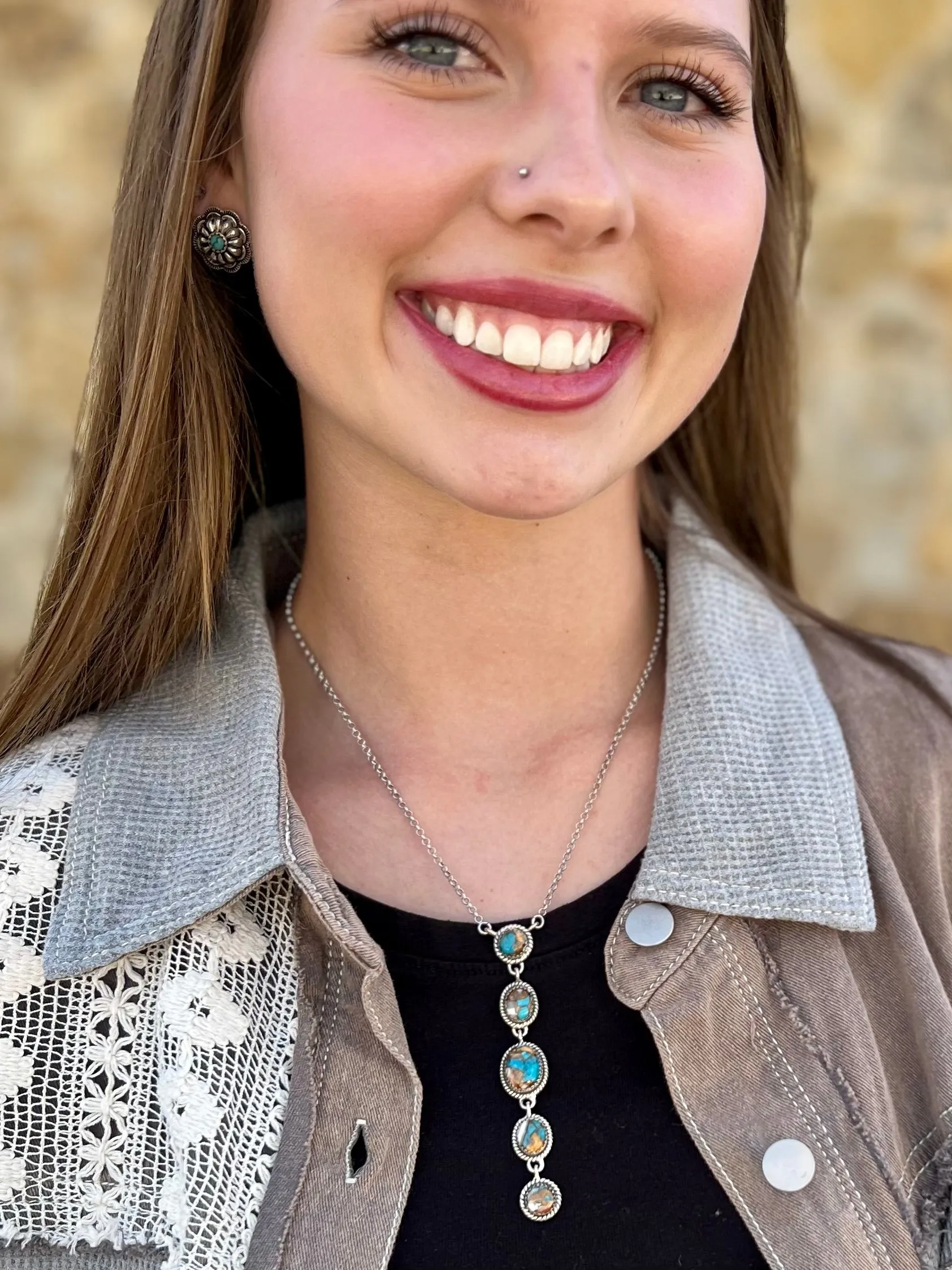 Eleanor Dumont Navajo Handcrafted Sterling Necklace
