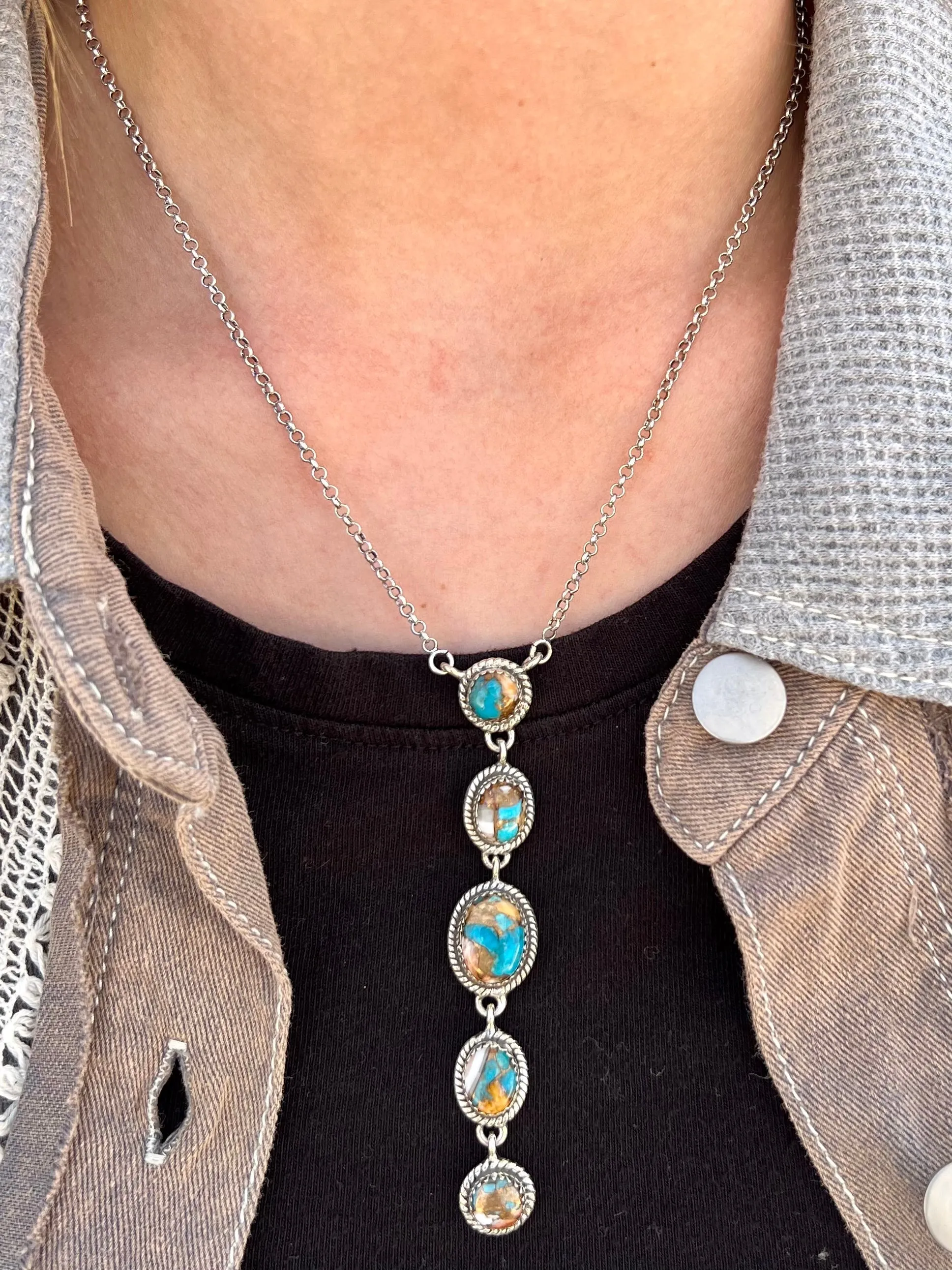 Eleanor Dumont Navajo Handcrafted Sterling Necklace