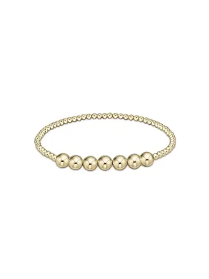 enewton Classic Beaded Bliss Gold Bead Bracelet: 3mm/6mm