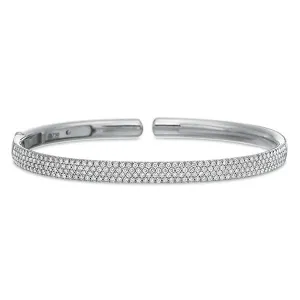 Fine Jewelry Four Row Diamond Cuff Bracelet
