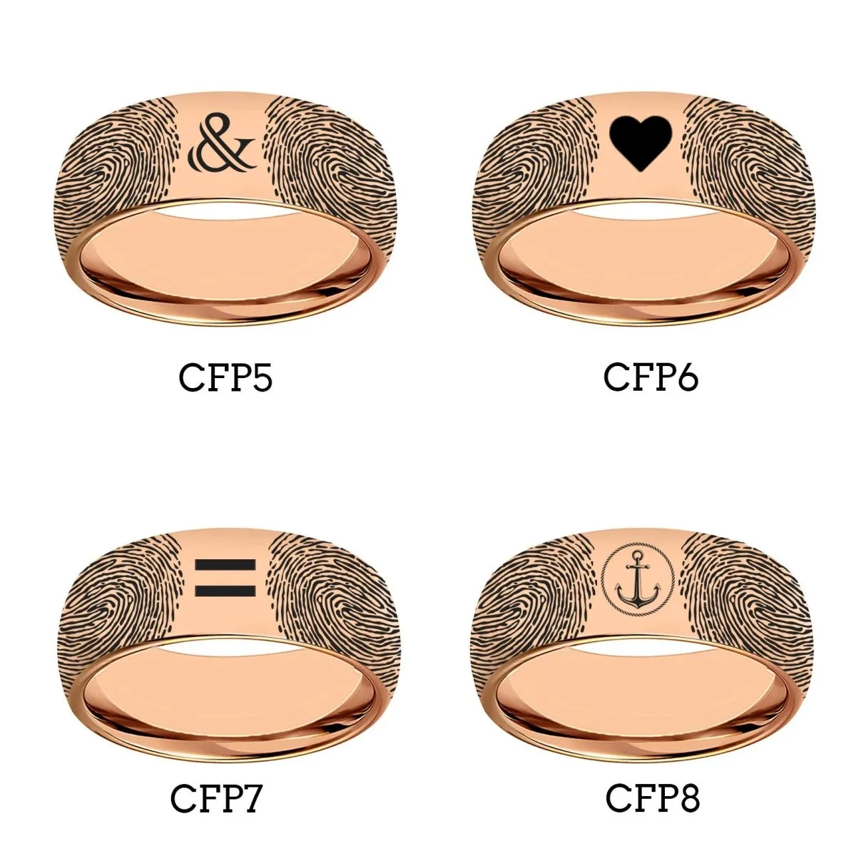 Fingerprint Ring | Mens Wedding Band, Couple Wedding Ring, Memorial Ring
