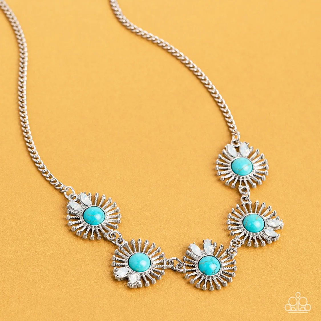 Fully Solar-Powered - Blue Necklace - Paparazzi Accessories