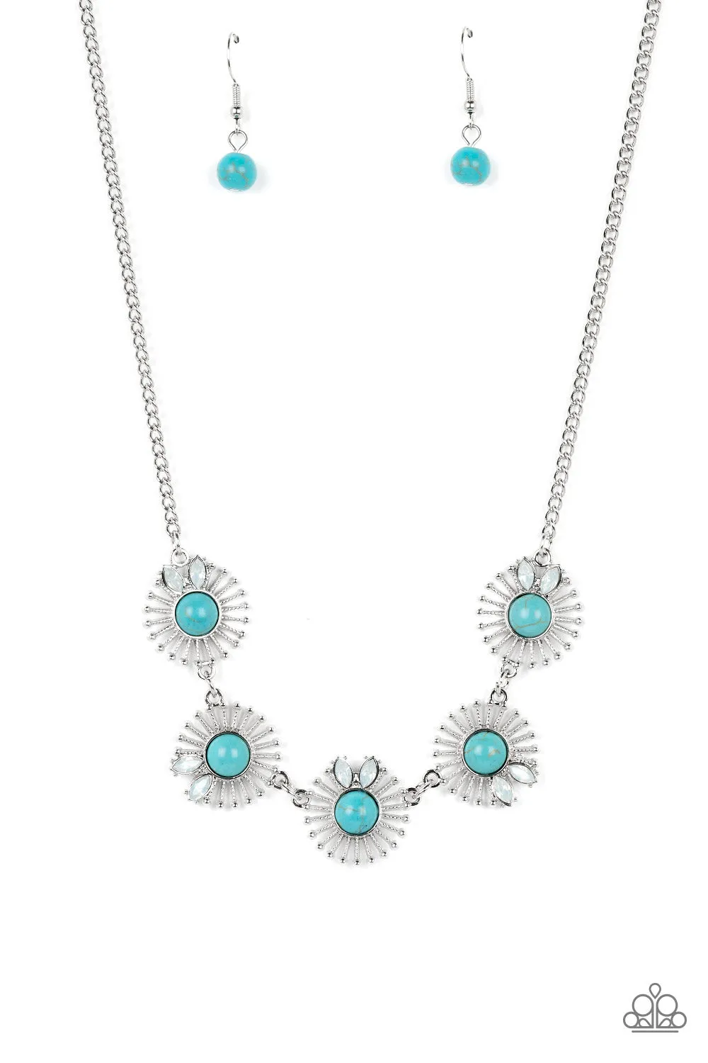 Fully Solar-Powered - Blue Necklace - Paparazzi Accessories