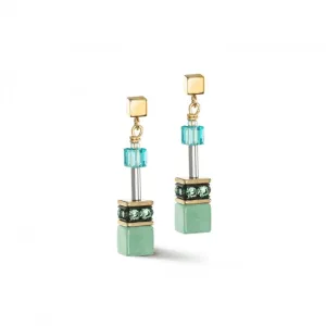 GeoCUBE® Iconic Precious Green-Turquoise Earrings 4905/21-0506