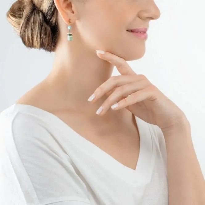 GeoCUBE® Iconic Precious Green-Turquoise Earrings 4905/21-0506