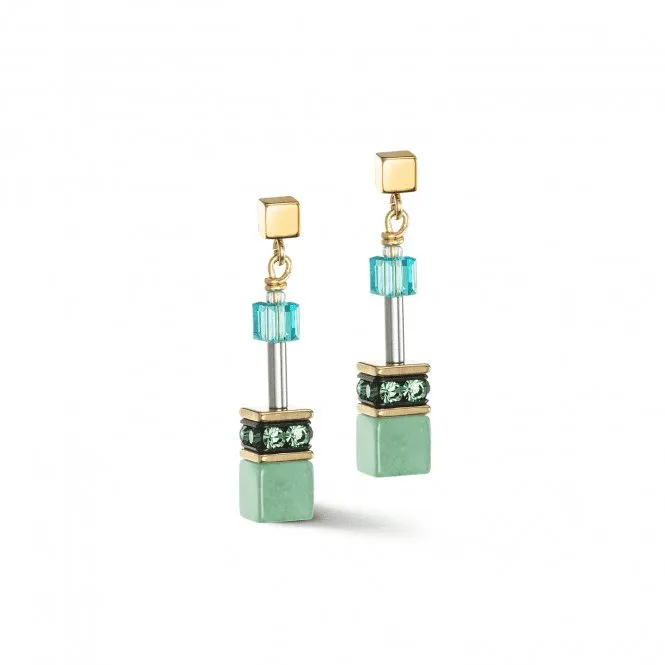 GeoCUBE® Iconic Precious Green-Turquoise Earrings 4905/21-0506