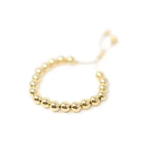 Gold Bead Adjustable Bracelet - Large