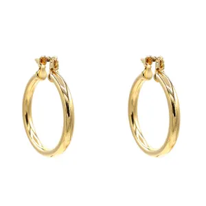 Gold Filled Hollow Hoop Earring