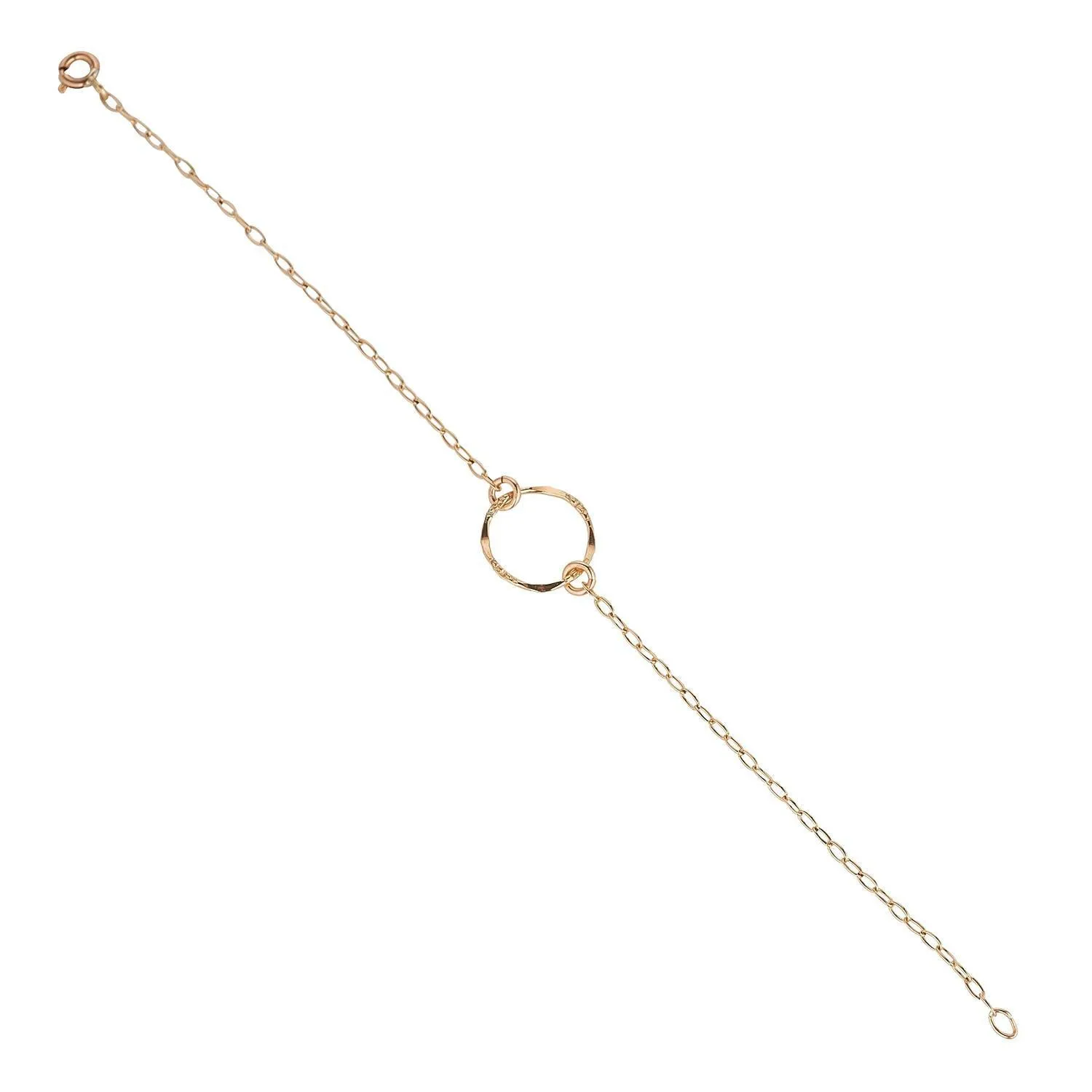 Gold Filled Molten Circle Bracelet (2 Sizes)