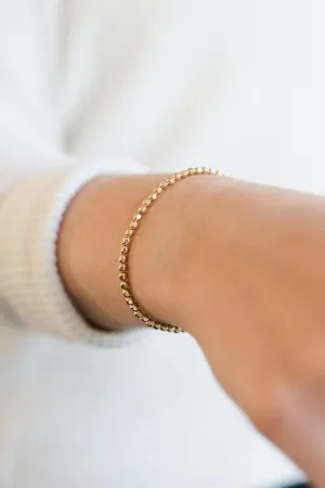 Gold Filled Square Ball Beaded Bracelet