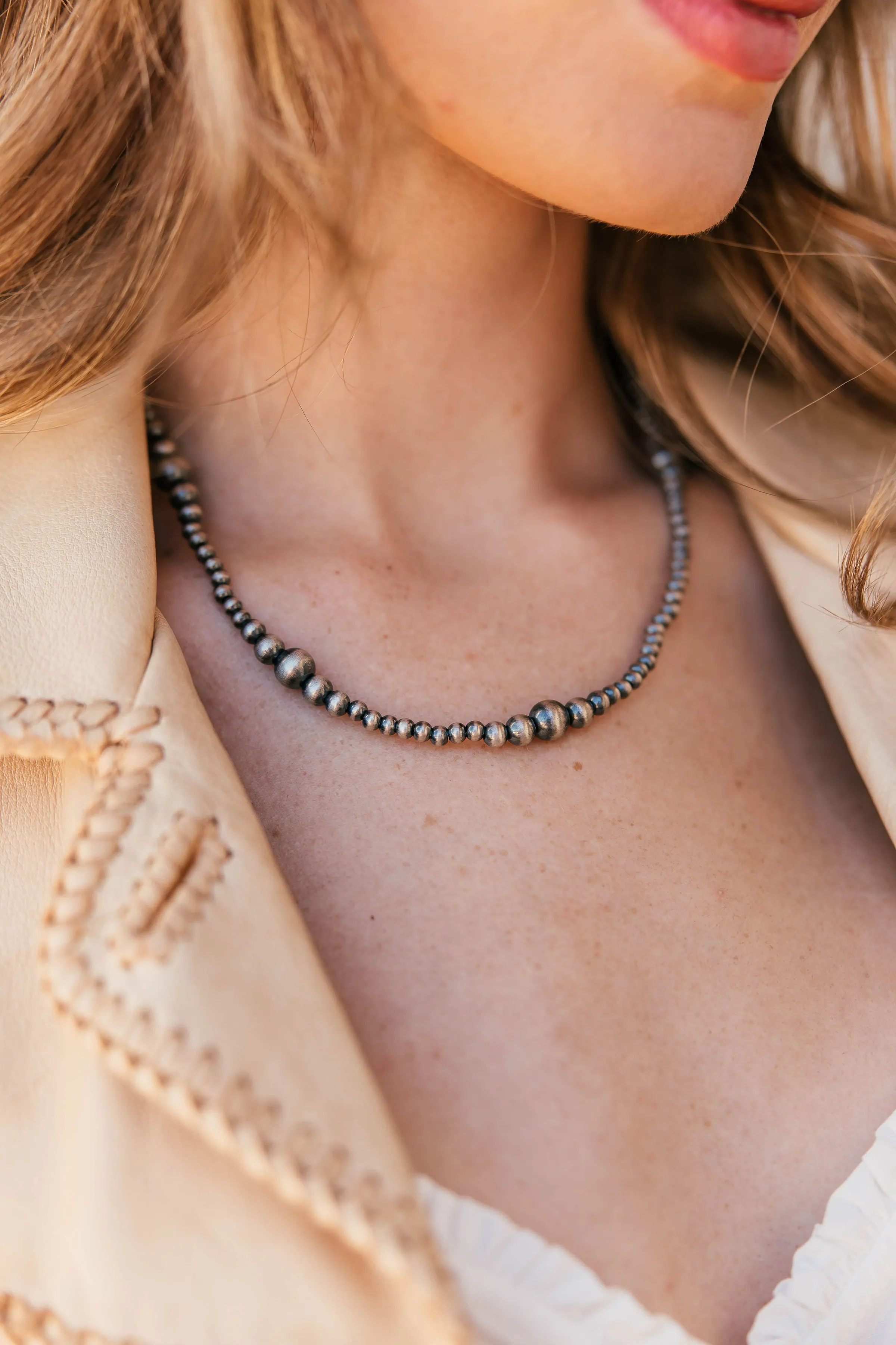 Graduated Navajo Pearl Necklace - 4-8mm