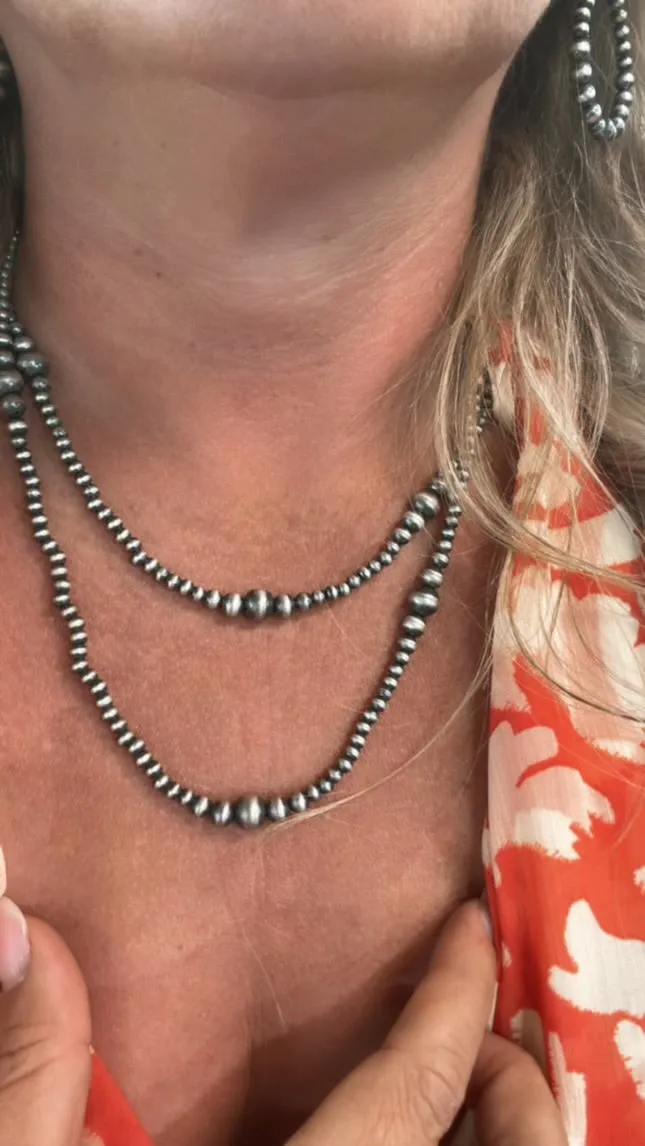 Graduated Navajo Pearl Necklace - 4-8mm