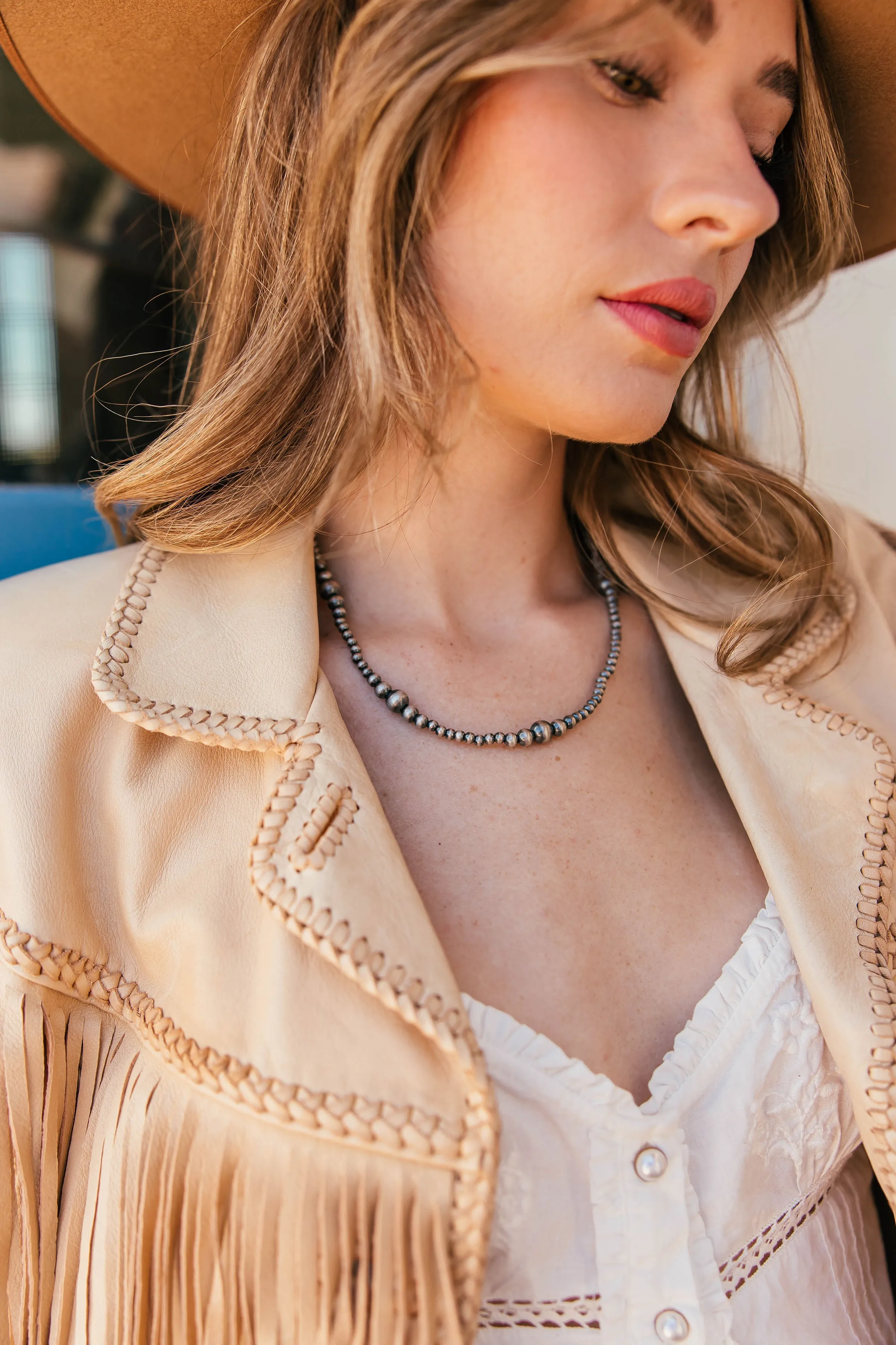 Graduated Navajo Pearl Necklace - 4-8mm