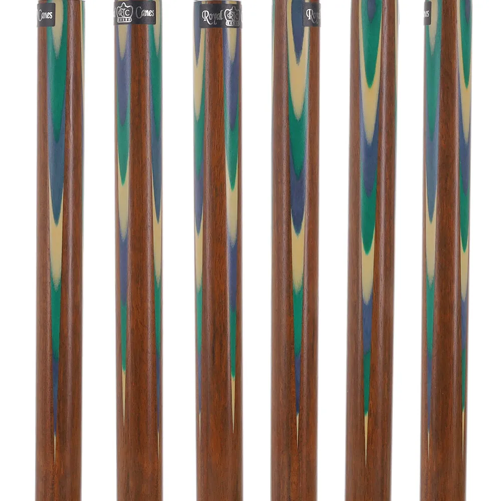 Green & Blue Inlaid Derby: Ovangkol Shaft Colorwood Inlay