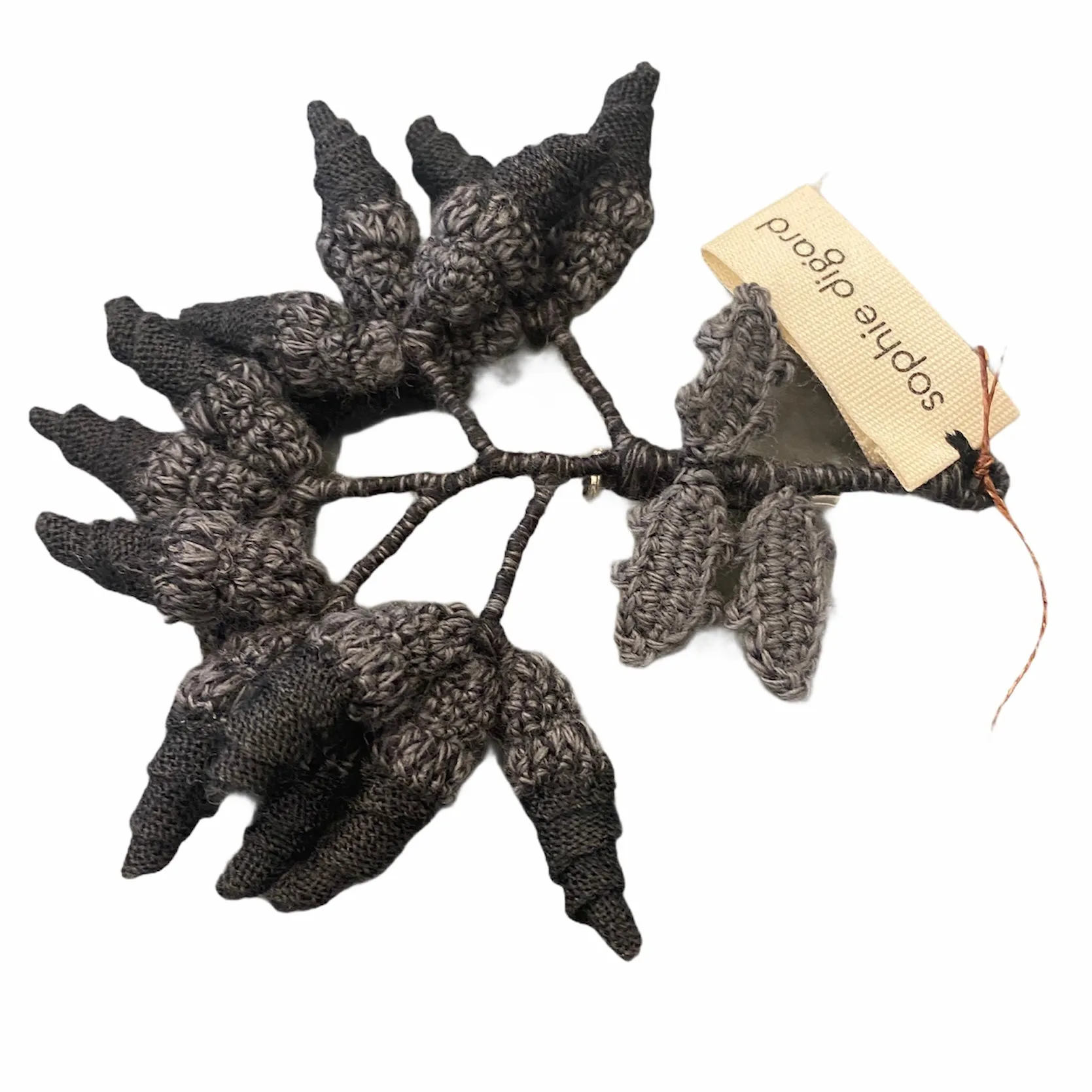Grey thistle brooch