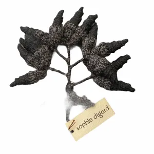 Grey thistle brooch