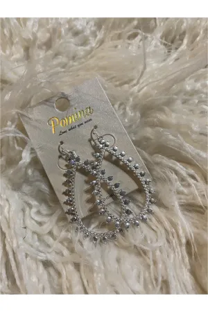 Halo Teardrop Dangle Earrings