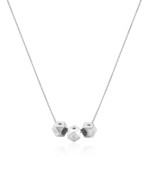 Hedra Necklace - 14K White Gold