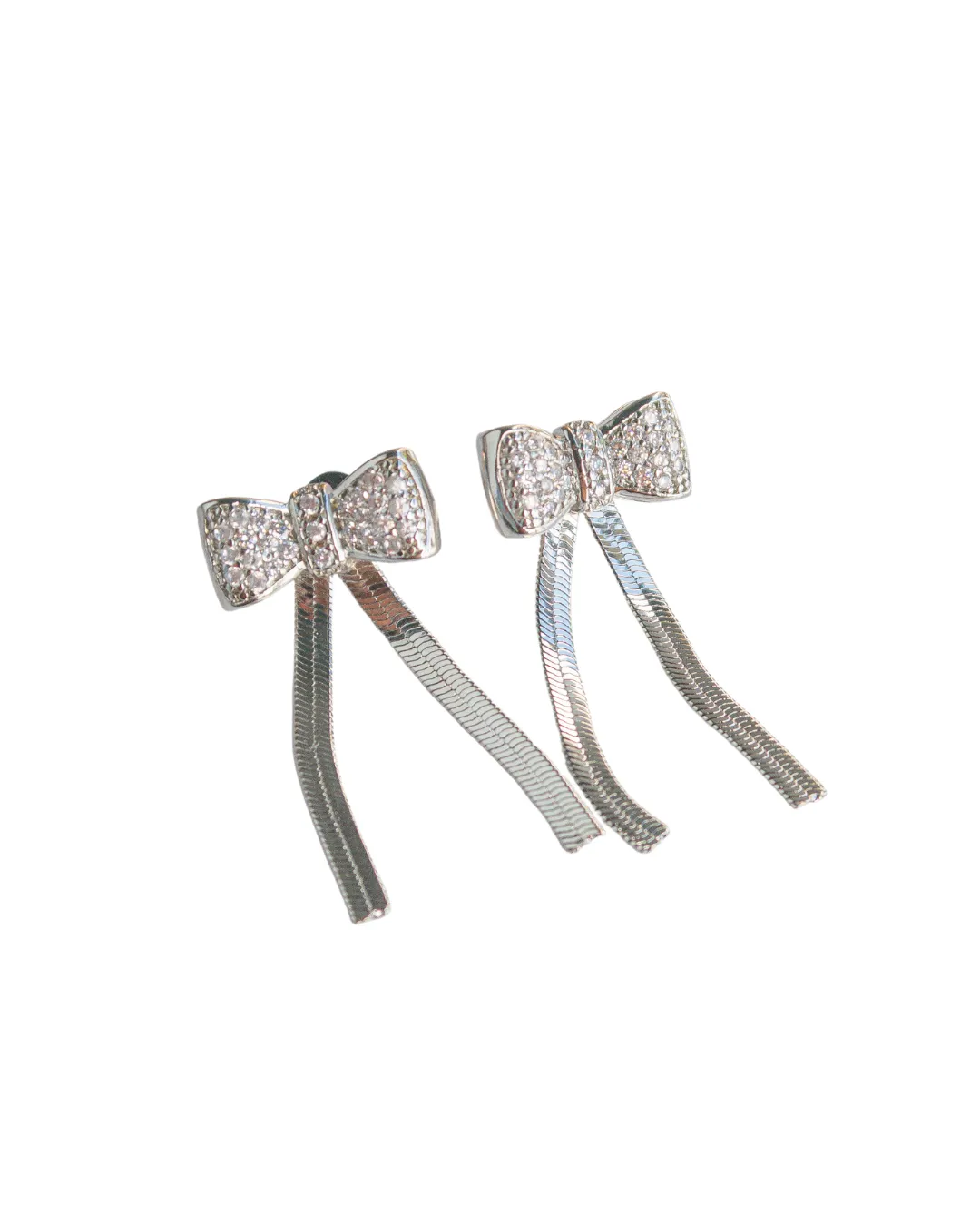 Herringbone Bow Earrings
