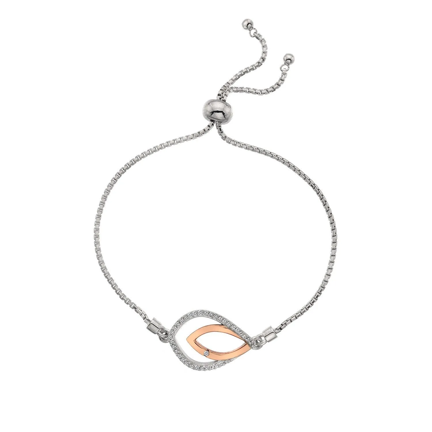 Hot Diamonds Harmony White Topaz Sterling Silver Bracelet